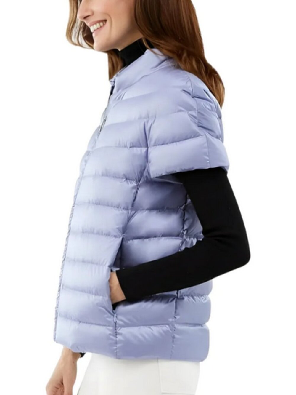 Martha Stewart Women's Short Sleeve Quilted Down Puffer Vest - Small / NWT - Picture 2 of 10